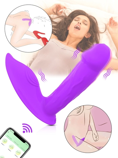 App Controlled Wearable Panties Vibrator Female G Spot Clit Clitoris Stimulator Mini Dildo , Adult Sex Toys For Women