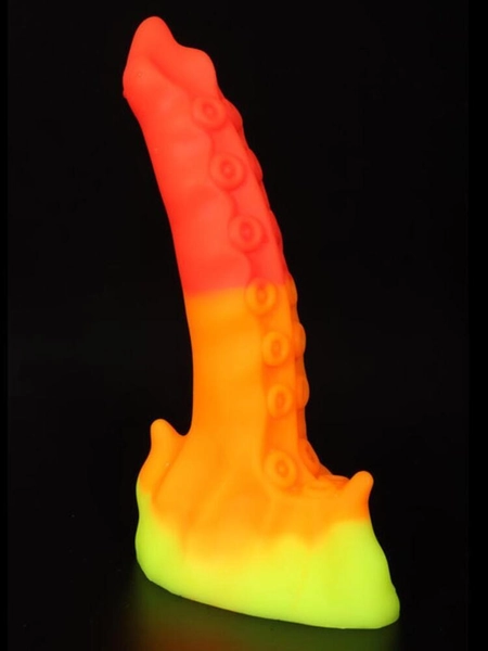 Simulation Octopus Dildos Tentacles On Penis Massage Soft Stick Masturbation Expander Vaginal Sex Toys Orange Color