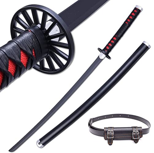 Hejiu Cosplay Anime Katana Sword, Demon Slayer Sword Real Metal, Stainless Steel, Rengoku/Tanjiro/Zenitsu/Inosuke Knights Multi-Style Exquisite Version - Kamado Tanjirou
