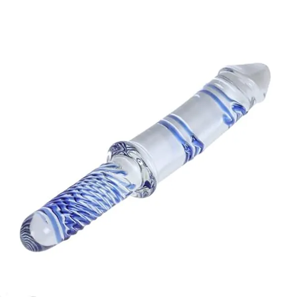 Epichao 11.4inches Large Blue Swirl Glass Dildo Crystal Penis Adult Sex Toy Quick Orgas Female Masturbator G-spot Stimulator