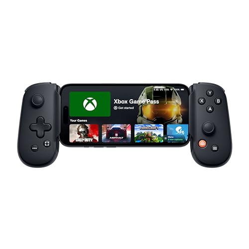 BACKBONE One Mobile Gaming Controller for iPhone (Lightning) - 2nd Gen - Turn Your iPhone into a Gaming Console - Play Xbox, PlayStation, PC, & App Games (3 Months Apple Arcade Included) - 2nd Gen Lightning (Black)