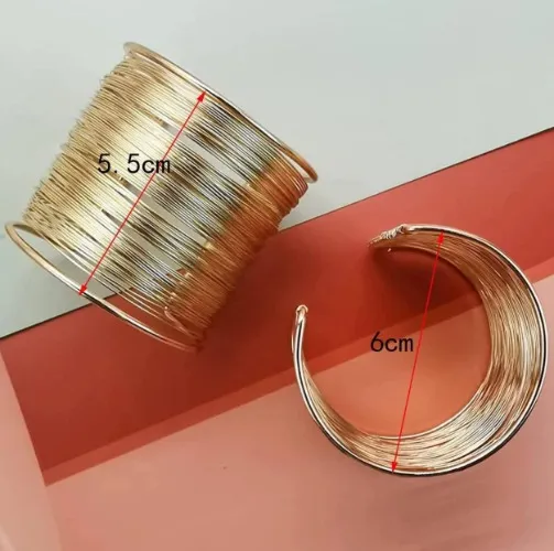 Paire bracelets joncs dorés