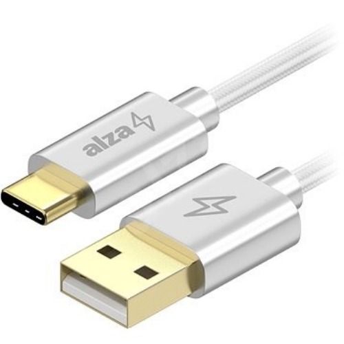 AlzaPower AluCore Charge 2.0 USB-C 1m bílý