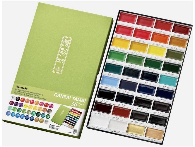 Kuretake Gansai Tambi - Akvarelové barvy sada 36 ks | VÝTVARNÝ-SHOP.CZ
