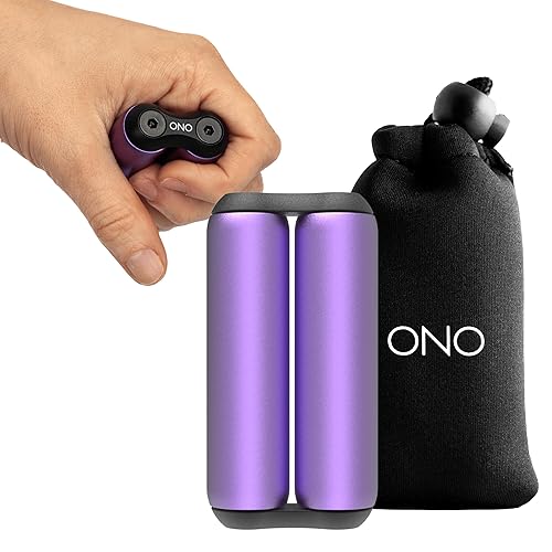 ONO Roller - Handheld Fidget Toy for Adults | Help Relieve Stress, Anxiety, Tension | Promotes Focus, Clarity | Compact, Portable Design (Junior Size/Aluminum, Purple) - Junior Size - Aluminum - Purple