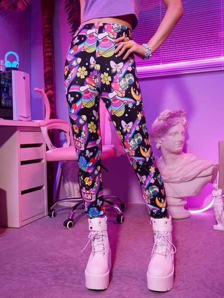 Anime Legging à imprimé dessin animé