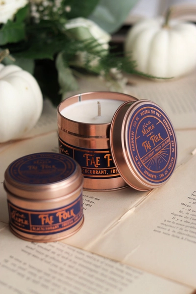 FAE FOLK Candle | Blackcurrant, Freesia, Hemp, Vegan Candle, Fae, Fantasy, Spring Candle, 100ml | 250ml | 9oz | 4oz