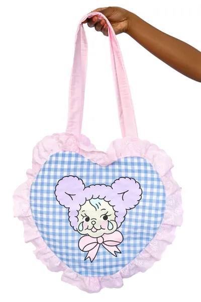 MilkySippyCup Cry Bear Heart Tote
