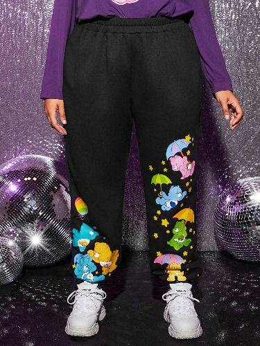 SHEIN X Care Bears Plus Cartoon Graphic Sweatpants