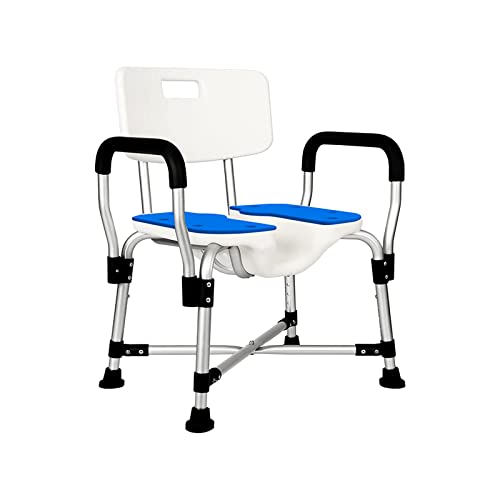 Shower Chair with Armrests and Back, Heavy Duty Bathtub Chair and Upgraded U-Shaped Shower Seat for Elderly,Handicap,Disabled, Seniors & Pregnant, Supports Up to 400 lbs - White