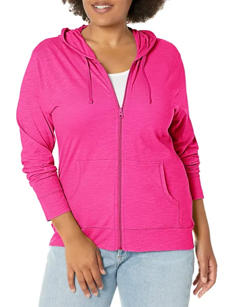 Hanes Women’s Slub Knit Hoodie, Women’s Zip-Front Hoodie, Women’s Cotton Jersey Hoodie, Knit Cotton Jacket
