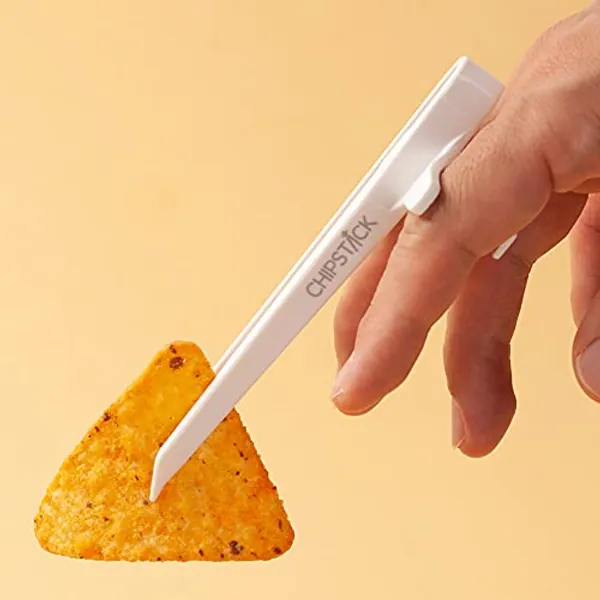 Chipstiick - Smart Snack Chopsticks that can be used while Playing Games, Using Cell Phones and Reading, White
