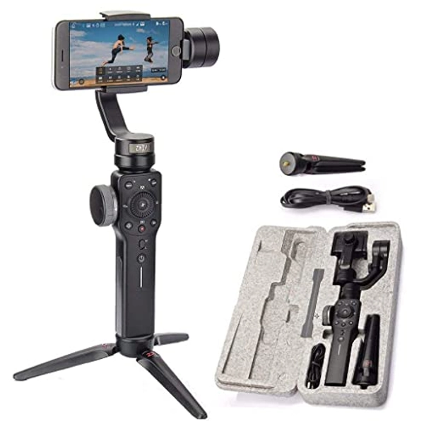 Zhiyun Smooth 4 3-Axis Handheld Gimbal Stabilizer w/Focus Pull & Zoom for Smartphone Like iPhone Xs X 8 7 Plus Android Samsung S9(Black Smooth 4)