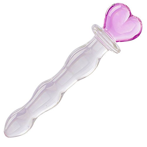 Crystal Glass Wand Dildo Penis - AKStore - Heart of Glass, Pink - Heart