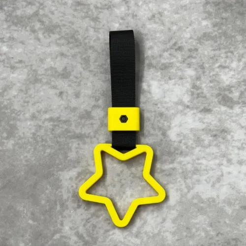 Yellow Star Tsurikawa – JDM Drift Charm, Cute Car Handle, JDM Aesthetic Interior Accessory