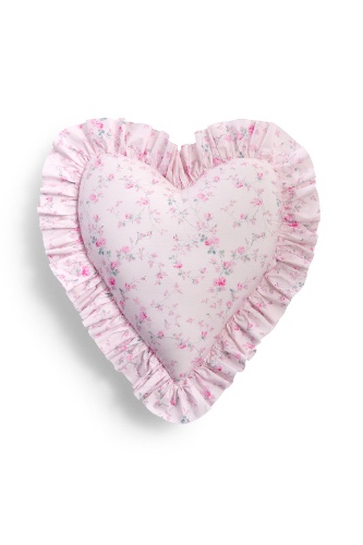Heart Shape Ruffle Pillow | PARISIAN PINK / O/S