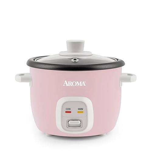 Aroma Housewares 4-Cups (Cooked) / 1Qt. Rice & Grain Cooker (ARC-302NGP), Pink