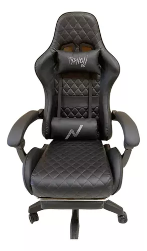 Silla Gamer Noga Typhon Butaca Con Apoya Pies Negra