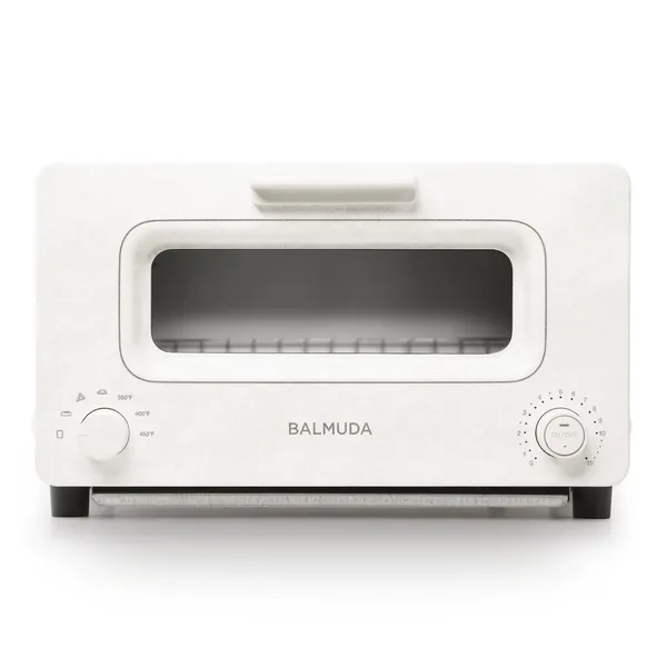 BALMUDA The Toaster | Steam Oven Toaster | 5 Cooking Modes - Sandwich Bread, Artisan Bread, Pizza, Pastry, Oven | Compact Design | Baking Pan | K01M-WS | White | US Version - White