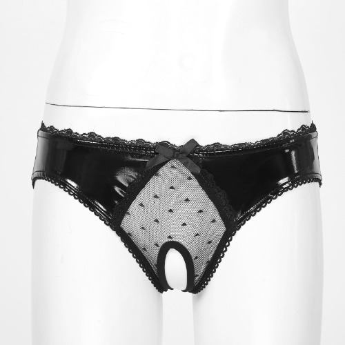 PU Latex Underwear - Black / M