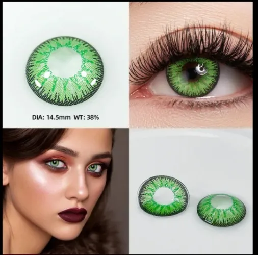 Green cosplay lenses