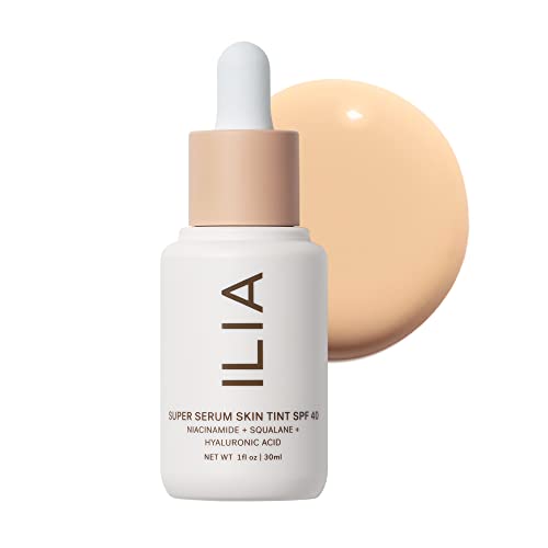 ILIA - Super Serum Skin Tint SPF 40 | Clinically-Proven, Non-Comedogenic, Vegan, Clean Beauty (Balos ST3) - Balos ST3 (Very Light, Neutral Cool Undertones)