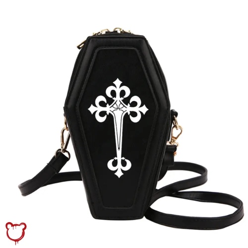 Leather Gothic Coffin Shoulder Bag