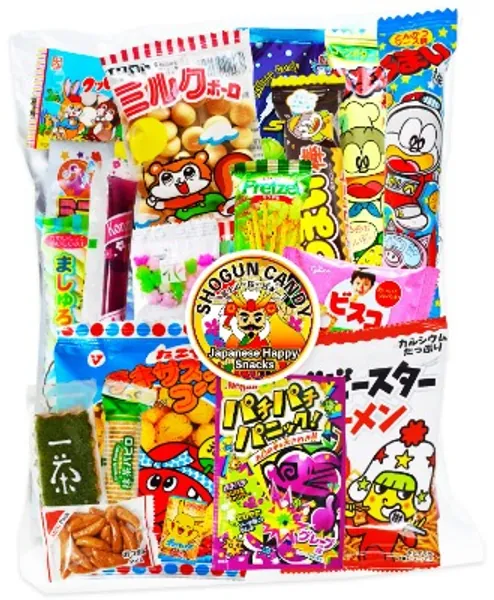 SHOGUN CANDY Japanese snacks assortment 30pcs , full of dagashi.