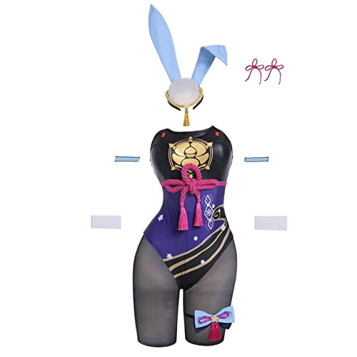 Vibsion Womens Cosplay Costume for Genshin Outfit Full Set - Small - Ayaka Blue