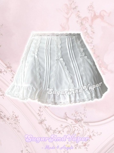 Dahlia Angelcore Flared Mini Skirt | White / S