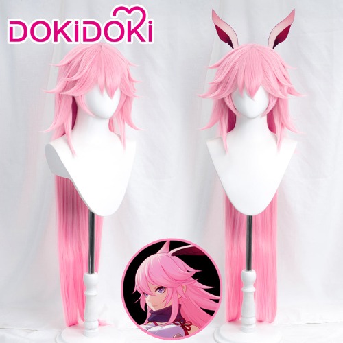 【Ready For Ship】DokiDoki Game Honkai Impact 3 Cosplay Yae Sakura Cosplay Wig Long Pink | Yae Sakura-Ready For Ship