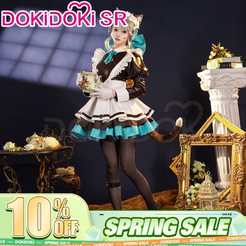 【Size S-3XL】DokiDoki-SR Game Genshin Impact Cosplay Lynette Costume Maid | Costume Only-S-Order Processing Time Refer to Description Page