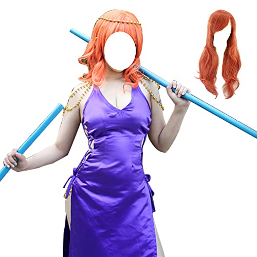 GWOKDAN Women Nami Cosplay Costume Anime Uniform Dress Black skirt suit Halloween Outfits Full Set With Hat - Small - Purple-w