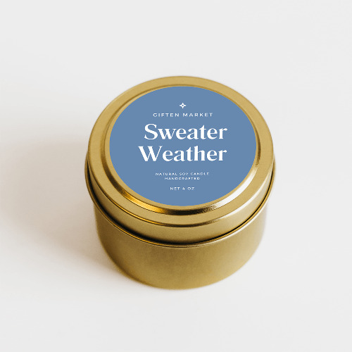 Sweater Weather Gold Travel Candle