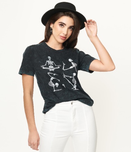 Skeleton Yoga Unisex Graphic Tee | Small