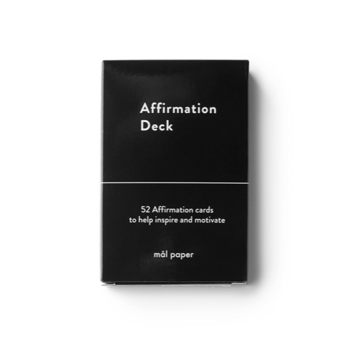 Mal Paper Affirmation Card Deck - 52 Pack | Great for Mindfulness Challenge, Mantras, Meditation Tools, Inspirational Cards and as a Positive Thinking Tool | Gratitude Card Gifts for Men and Women