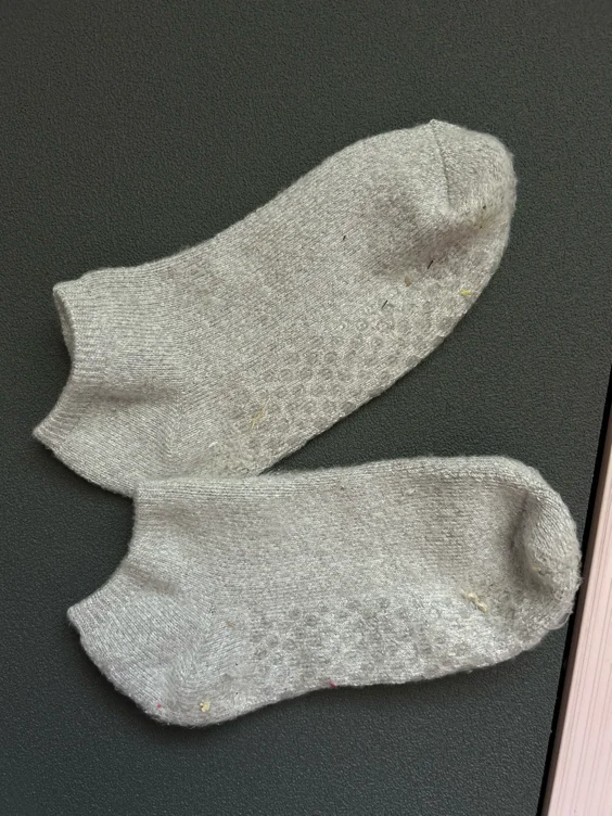 Pilates grippy socks - fuzzy soft
