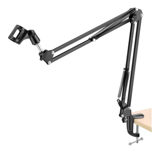Braço Articulado Suporte Pedestal De Mesa Para Microfone