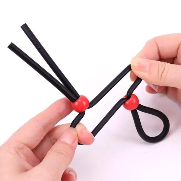 Anel Peniano Ajustável em Silicone Delay Ejaculação Precoce - Chastity