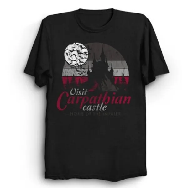 Visit Carpathian Castle Vintage Distressed Vampire T-shirt | Etsy