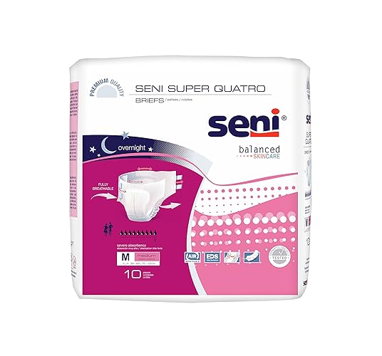 Super Seni Quatro Medium Absorption 4000 ml (1 Pack of 10) by SENI - Medium (10 Count)