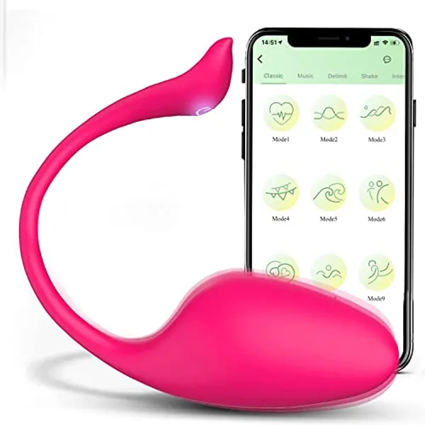 Adult Sex Toys Women Sex Toy-Bluetooth Wearable Panty Couple Dildo Vibrator with 9 Vibrations,Rechargeable APP Remote Control G spot Clitoral Anal Vibrators, Rose Sex Stimulator for Women Couples