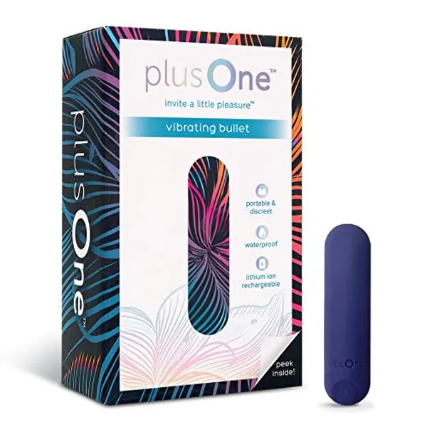 plusOne Bullet Vibrator for Women - Mini Vibrator Made of Body-Safe Silicone, Fully Waterproof, USB Rechargeable - Personal Massager with 10 Vibration Settings