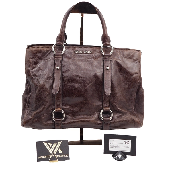 Borsa morta MIU MIU by Prada Vitello Shine media lusso designer pelle prezzo da nuovo: 1350 €