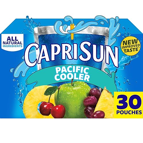 Capri Sun Pacific Cooler Mixed Fruit Flavored Juice Drink Blend, 30 ct Box, 6 fl oz Pouches - 6 Fl Oz (Pack of 30)