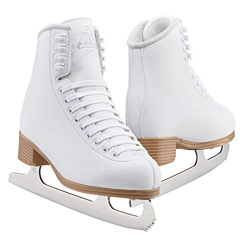 Jackson Classic 200 Womens/Girls Figure Ice Skates - Womens Size-9.0 White - Mark 1 Blades