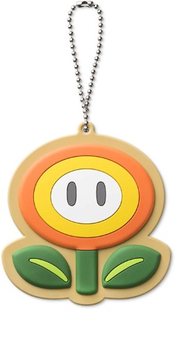 Super Mario - Home and Party - Fire Flower Rubber Charm (Nintendo Store) - Brand New
