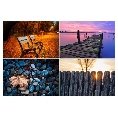 MJFYART DIY Diamond Art for Adults - 4 Pack 5D Diamond Painting Scenery Kit - Full Drill Crystal Art for Home Wall Decor, Painting by Number Kits for Home Decor12" x 12" inch