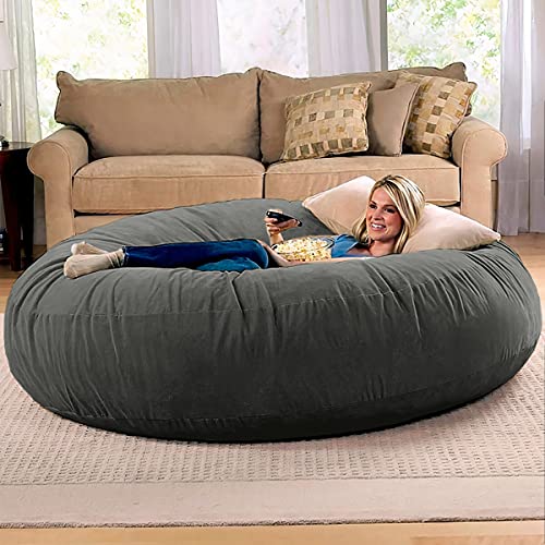 Jaxx 6 Foot Cocoon - Large Bean Bag Chair for Adults, Charcoal - Charcoal