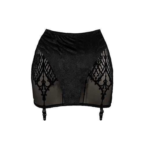 RTO- CATHEDRAL GARTER SKIRT - BLACK | S - waist 60/70 cm - hips 90/100 cm